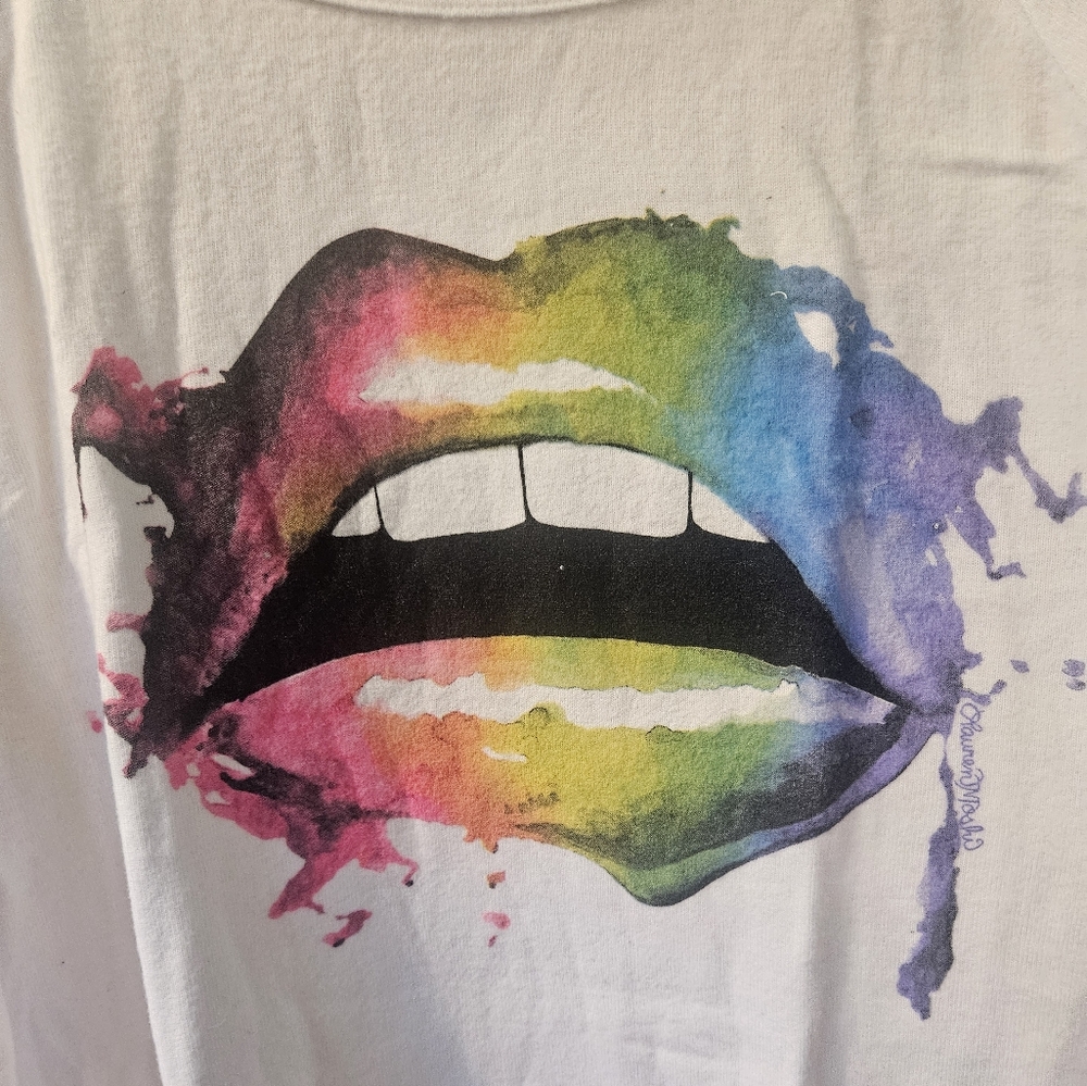 Lauren Moshi Watercolor Lips sweater/sweatshirt - Picture 7 of 8